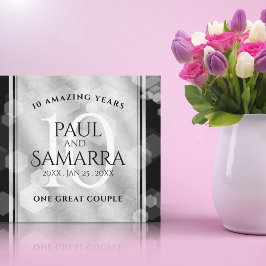 Lienzo Elegante 10° Aniversario del Boda Tin