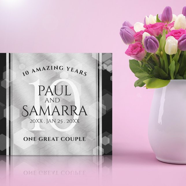 Lienzo Elegante 10° Aniversario del Boda Tin (Subido por el creador)