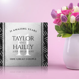 Lienzo Elegante 11ª celebración del Aniversario del Boda