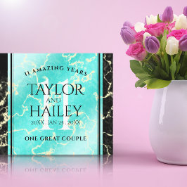 Lienzo Elegante 11º Aniversario Boda Turquesa