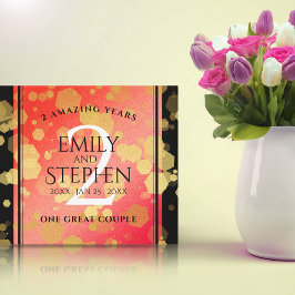 Lienzo Elegante 2º Aniversario del Boda Garnet