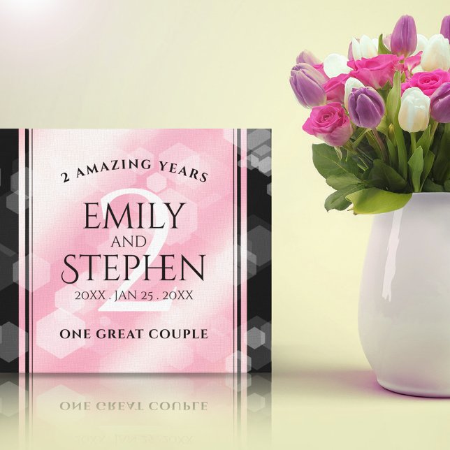 Lienzo Elegante 2º Rosa Aniversario del Boda del Cuartz (Subido por el creador)