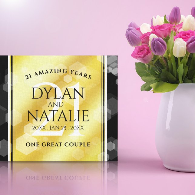 Lienzo Elegante 21ª celebración del Aniversario del Boda  (Subido por el creador)