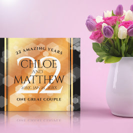 Lienzo Elegante 22° Aniversario del Boda del Cobre