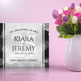 Lienzo Elegante 25° aniversario Boda de Plata