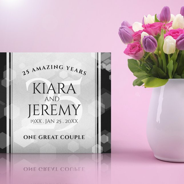 Lienzo Elegante 25° aniversario Boda de Plata (Subido por el creador)