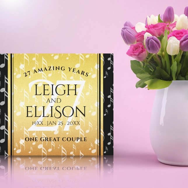 Lienzo Elegante 27ª celebración del Aniversario del Boda  (Subido por el creador)