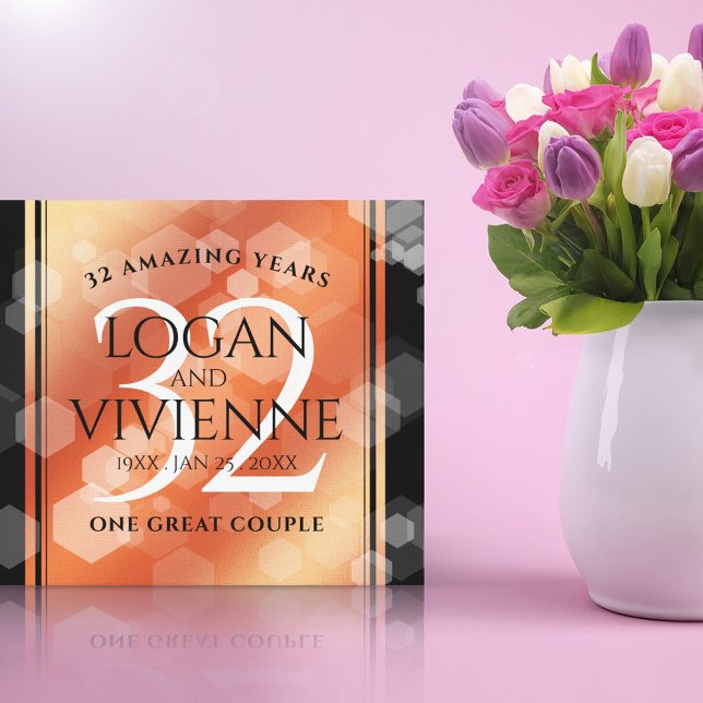 Lienzo Elegante 32° Aniversario del Boda de Bronce (Subido por el creador)