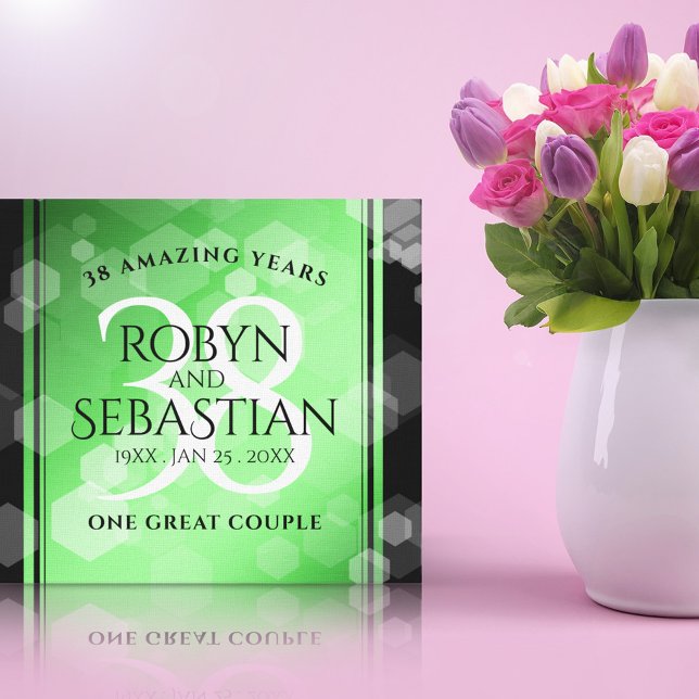 Lienzo Elegante 38° aniversario de Boda Esmeralda (Subido por el creador)