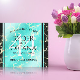 Lienzo Elegante 44° Aniversario Boda Turquesa