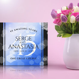 Lienzo Elegante 45° Aniversario del Boda de Sapphire