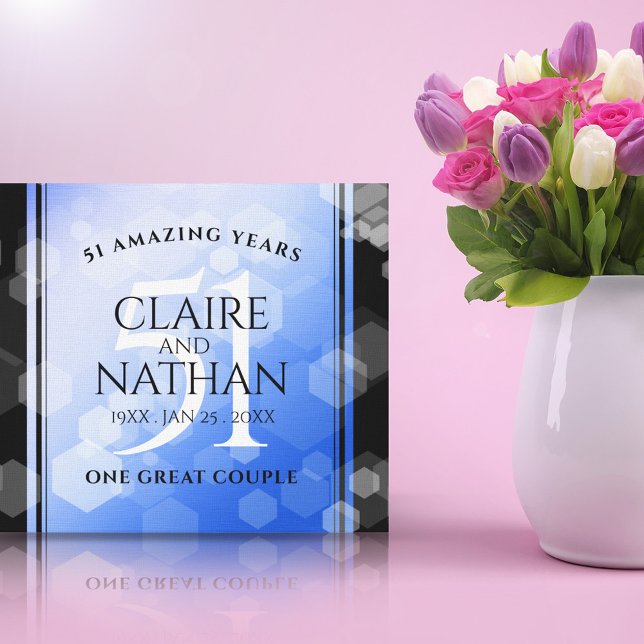 Lienzo Elegante 51° Aniversario del Boda Sapphire (Subido por el creador)