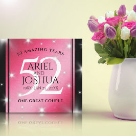 Lienzo Elegante 52° Aniversario del Boda de Ruby