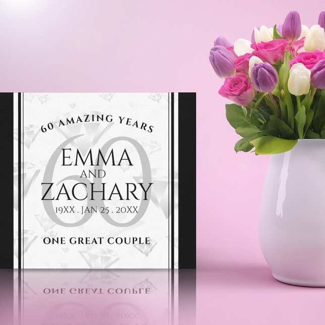 Lienzo Elegante 60° Aniversario del Boda del Diamante (Subido por el creador)