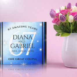 Lienzo Elegante 67º Aniversario del Boda de Star Sapphire