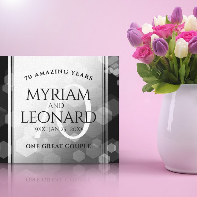 Lienzo Elegante 70° Aniversario del Boda Platino (Subido por el creador)