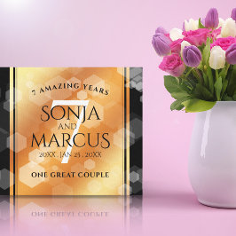 Lienzo Elegante 7.ª Celebración del Aniversario del Boda 