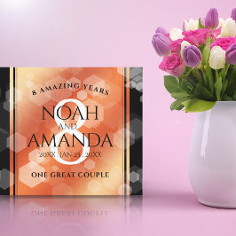 Lienzo Elegante 8° Aniversario del Boda de Bronce