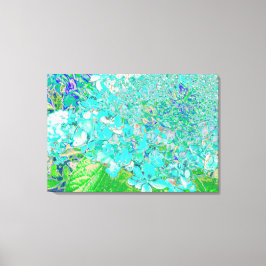 Lienzo Elegante Aqua y Green Limelight Hydrangea Detail