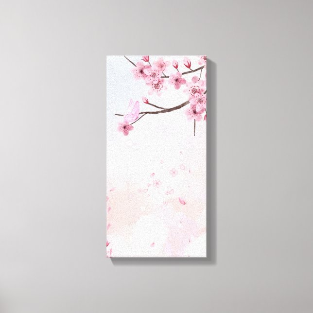Lienzo Elegante Blossom Wall Art - Acuarela suave (Anverso)