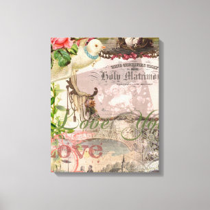 Lienzo Elegante Boda Vintage Matrimonio Antiguo Vintage