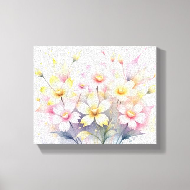 Lienzo Elegante Bouquet floral acuático (Anverso)