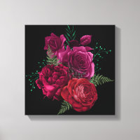 Elegante Bouquet Magenta Rosa Floral