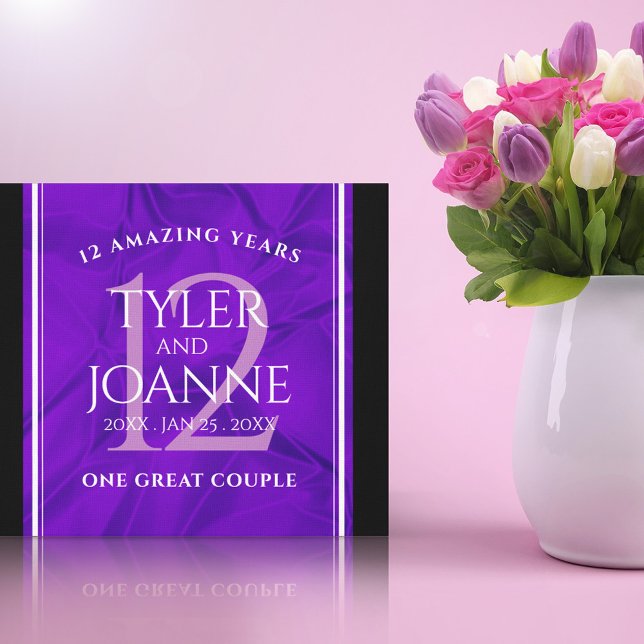 Lienzo Elegante celebración del 12º Aniversario del Boda  (Subido por el creador)