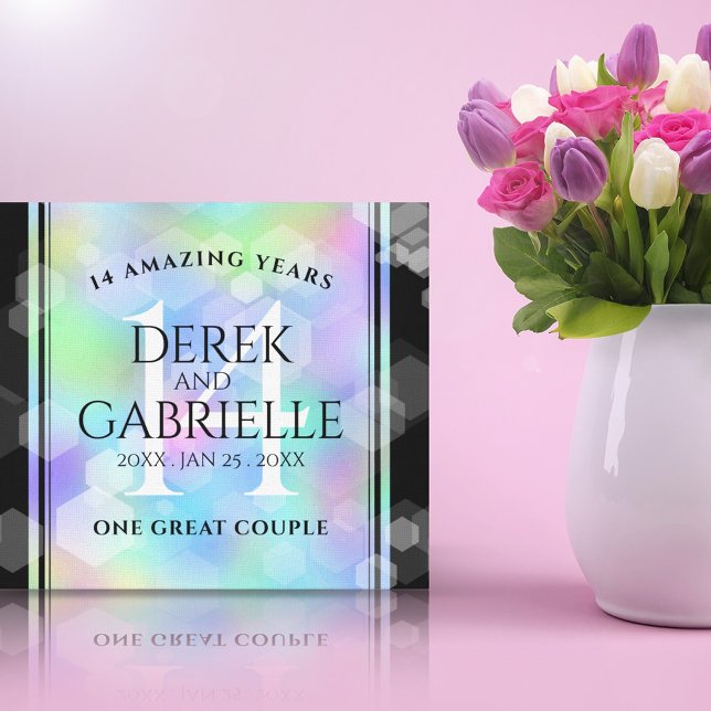 Lienzo Elegante celebración del 14º Aniversario del Boda  (Subido por el creador)