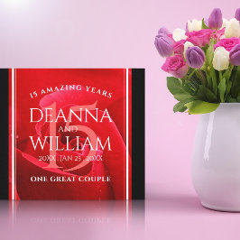 Lienzo Elegante celebración del 15° Rosa de aniversario d