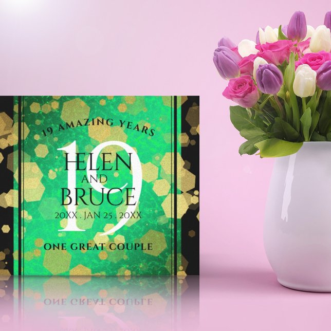 Lienzo Elegante celebración del 19° Aniversario del Boda  (Subido por el creador)