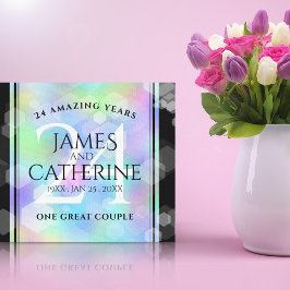 Lienzo Elegante celebración del 24° Aniversario del Boda