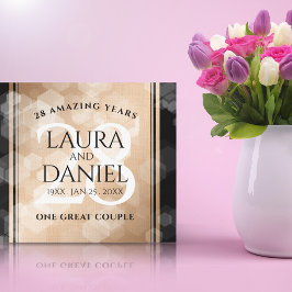 Lienzo Elegante celebración del 28º Aniversario del Boda