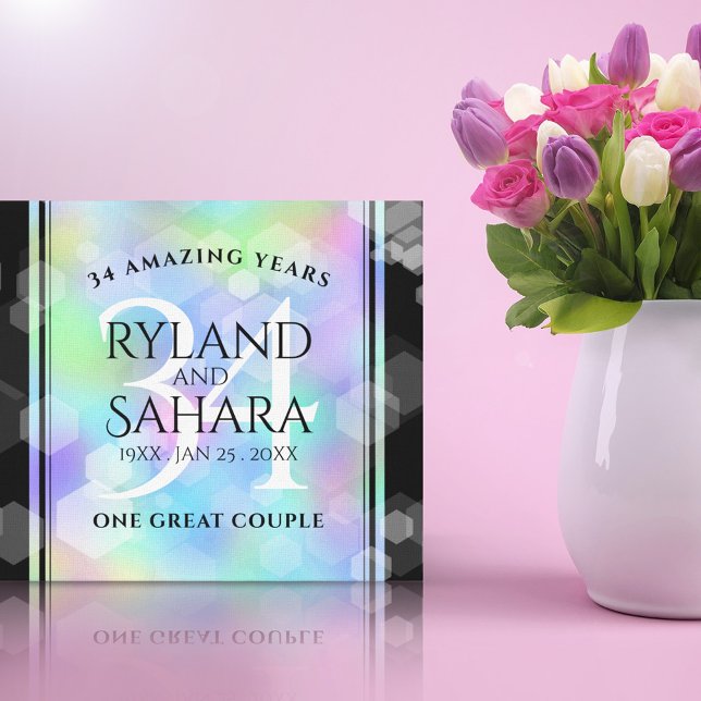 Lienzo Elegante celebración del 34° Aniversario del Boda  (Subido por el creador)