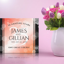 Lienzo Elegante celebración del 35° aniversario del Boda