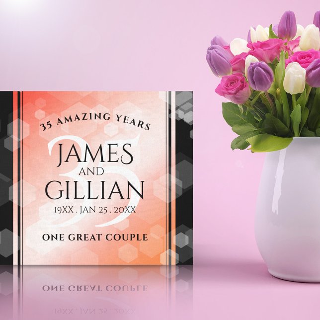 Lienzo Elegante celebración del 35° aniversario del Boda  (Subido por el creador)