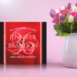 Lienzo Elegante celebración del 36° Aniversario Rosa Boda