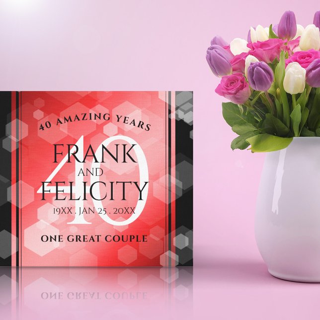 Lienzo Elegante celebración del 40° Aniversario del Boda  (Subido por el creador)