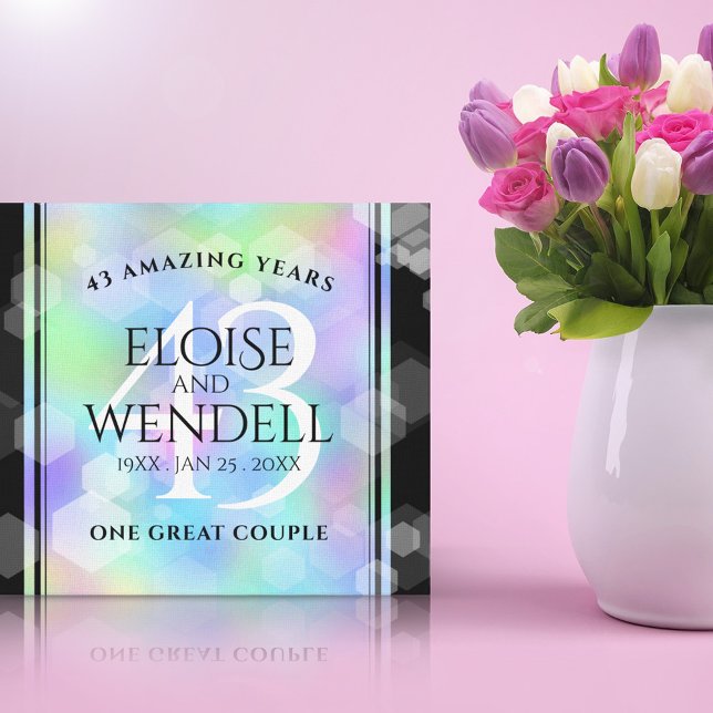 Lienzo Elegante celebración del 43° Aniversario del Boda  (Subido por el creador)