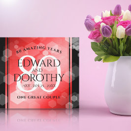 Lienzo Elegante celebración del 80° Aniversario del Boda 