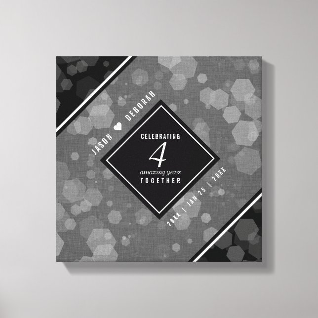Lienzo Elegante celebración del cuarto aniversario de Bod (Anverso)