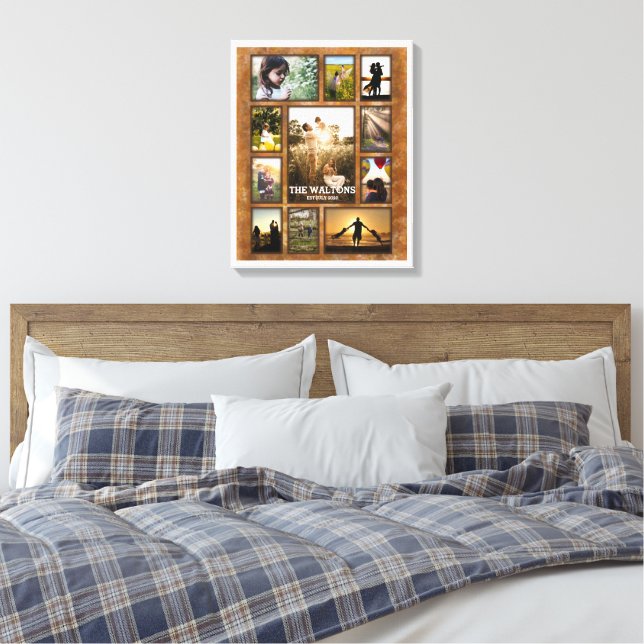 Lienzo Elegante Collage Faux Bronze White Frame (Insitu(Dormitorio))