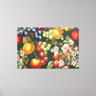 Lienzo Elegante diseño italiano con frutas y flores