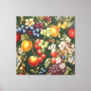 Lienzo Elegante diseño italiano con frutas y flores