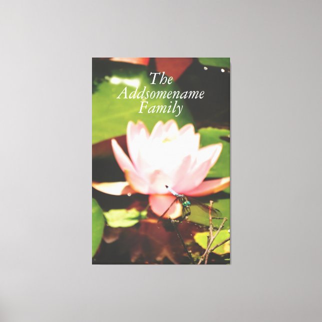 Lienzo Elegante escritura floral moderna de la familia de (Anverso)