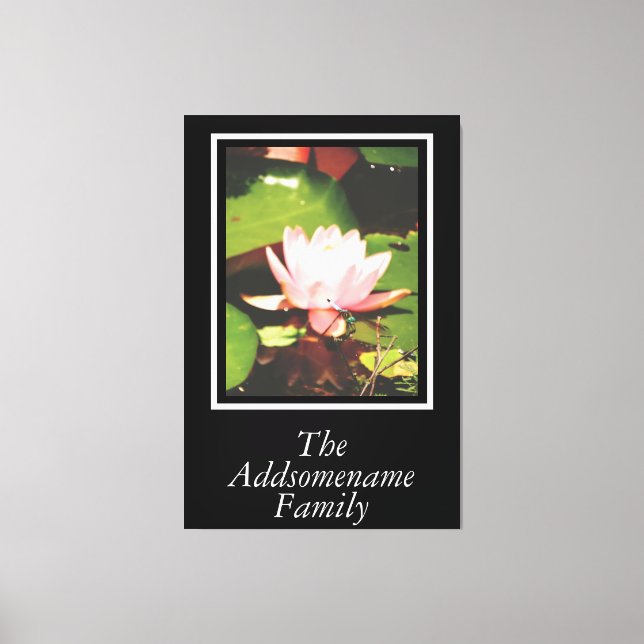 Lienzo Elegante escritura floral moderna de la familia de (Anverso)