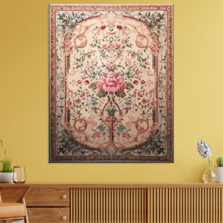 Lienzo Elegante estampado de tela arbolada persa