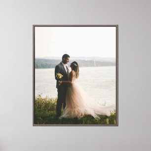 Lienzo Elegante foto de boda personalizada