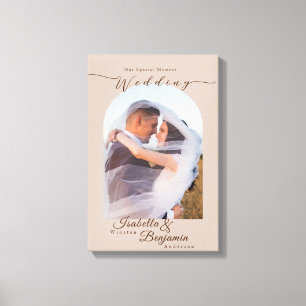 Lienzo Elegante foto de Boda Rosa de Moda