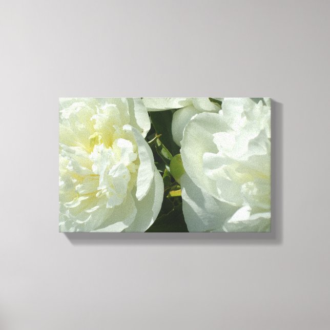 Lienzo Elegante foto de una joya blanca floral (Anverso)